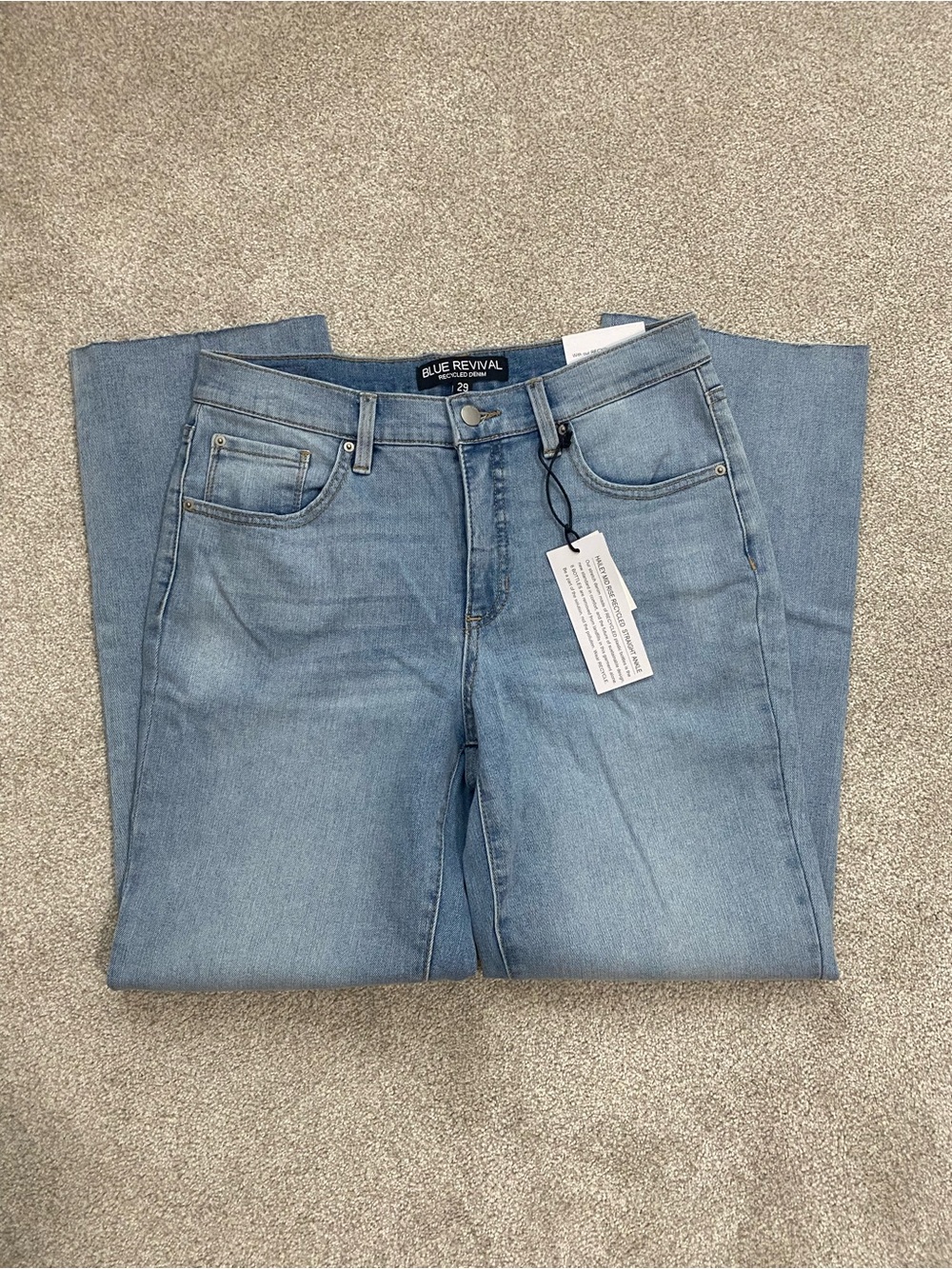 Hailey mid rise straight ankle Light Blue Jeans size 29